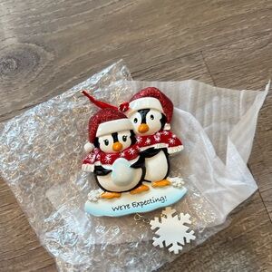 Polar X Personalized Penguin Couple “We’re Expecting” Ornament NWT